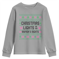 Christmas Lights And Womens Rights Youth Sweatshirt Equality Feminist Gift - Wonder Print Shop