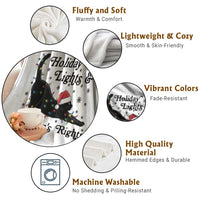 Sexy Cat Holiday Lights Womens Rights Supporter Throw Blanket Christmas Feminist Gift - Wonder Print Shop