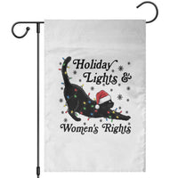 Sexy Cat Holiday Lights Womens Rights Supporter Garden Flag Christmas Feminist Gift - Wonder Print Shop