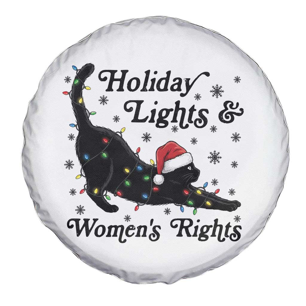 Sexy Cat Holiday Lights Womens Rights Supporter Spare Tire Cover Christmas Feminist Gift - Wonder Print Shop