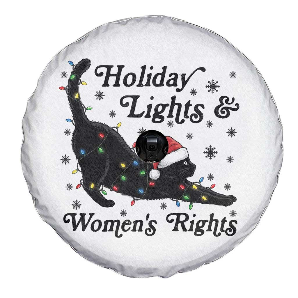 Sexy Cat Holiday Lights Womens Rights Supporter Spare Tire Cover Christmas Feminist Gift - Wonder Print Shop