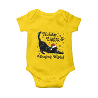 Sexy Cat Holiday Lights Womens Rights Supporter Baby Onesie Christmas Feminist Gift - Wonder Print Shop