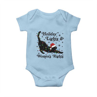 Sexy Cat Holiday Lights Womens Rights Supporter Baby Onesie Christmas Feminist Gift - Wonder Print Shop