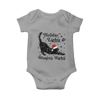 Sexy Cat Holiday Lights Womens Rights Supporter Baby Onesie Christmas Feminist Gift - Wonder Print Shop