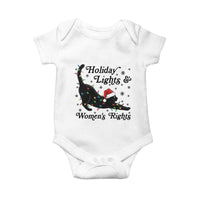 Sexy Cat Holiday Lights Womens Rights Supporter Baby Onesie Christmas Feminist Gift - Wonder Print Shop