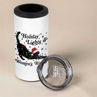 Sexy Cat Holiday Lights Womens Rights Supporter 4 in 1 Can Cooler Tumbler Christmas Feminist Gift - Wonder Print Shop