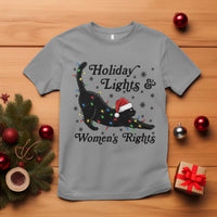 Sexy Cat Holiday Lights Womens Rights Supporter T Shirt Christmas Feminist Gift - Wonder Print Shop