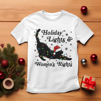 Sexy Cat Holiday Lights Womens Rights Supporter T Shirt Christmas Feminist Gift - Wonder Print Shop