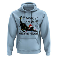 Sexy Cat Holiday Lights Womens Rights Supporter Hoodie Christmas Feminist Gift - Wonder Print Shop