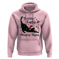 Sexy Cat Holiday Lights Womens Rights Supporter Hoodie Christmas Feminist Gift - Wonder Print Shop
