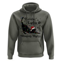 Sexy Cat Holiday Lights Womens Rights Supporter Hoodie Christmas Feminist Gift - Wonder Print Shop