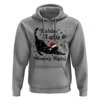 Sexy Cat Holiday Lights Womens Rights Supporter Hoodie Christmas Feminist Gift - Wonder Print Shop