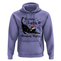 Sexy Cat Holiday Lights Womens Rights Supporter Hoodie Christmas Feminist Gift - Wonder Print Shop