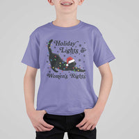 Sexy Cat Holiday Lights Womens Rights Supporter T Shirt For Kid Christmas Feminist Gift - Wonder Print Shop