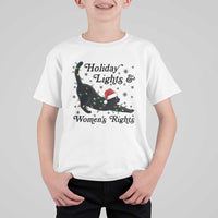 Sexy Cat Holiday Lights Womens Rights Supporter T Shirt For Kid Christmas Feminist Gift - Wonder Print Shop