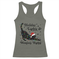 Sexy Cat Holiday Lights Womens Rights Supporter Racerback Tank Top Christmas Feminist Gift - Wonder Print Shop