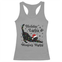 Sexy Cat Holiday Lights Womens Rights Supporter Racerback Tank Top Christmas Feminist Gift - Wonder Print Shop