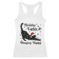 Sexy Cat Holiday Lights Womens Rights Supporter Racerback Tank Top Christmas Feminist Gift - Wonder Print Shop
