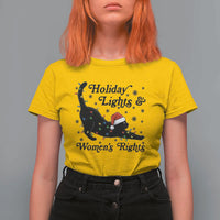 Sexy Cat Holiday Lights Womens Rights Supporter T Shirt For Women Christmas Feminist Gift - Wonder Print Shop
