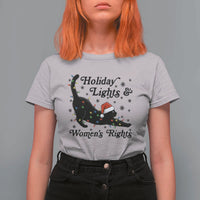 Sexy Cat Holiday Lights Womens Rights Supporter T Shirt For Women Christmas Feminist Gift - Wonder Print Shop