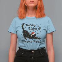 Sexy Cat Holiday Lights Womens Rights Supporter T Shirt For Women Christmas Feminist Gift - Wonder Print Shop