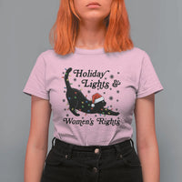 Sexy Cat Holiday Lights Womens Rights Supporter T Shirt For Women Christmas Feminist Gift - Wonder Print Shop