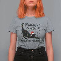 Sexy Cat Holiday Lights Womens Rights Supporter T Shirt For Women Christmas Feminist Gift - Wonder Print Shop