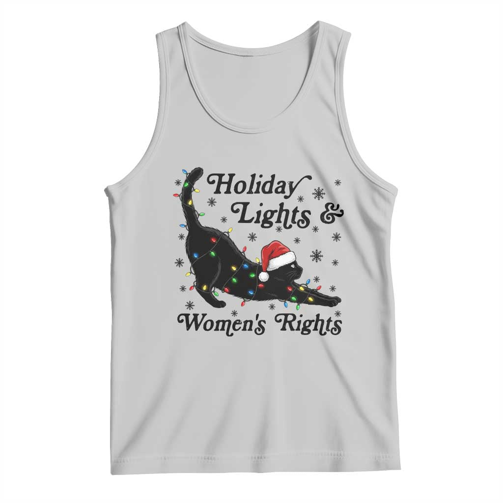 Sexy Cat Holiday Lights Womens Rights Supporter Tank Top Christmas Feminist Gift - Wonder Print Shop