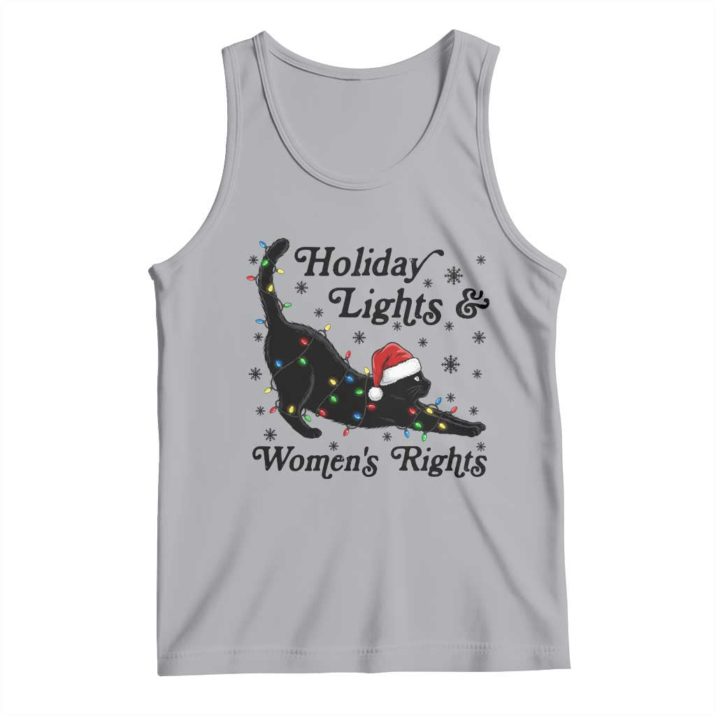 Sexy Cat Holiday Lights Womens Rights Supporter Tank Top Christmas Feminist Gift - Wonder Print Shop