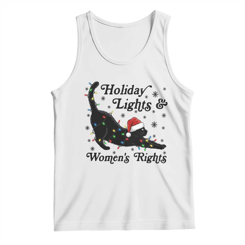 Sexy Cat Holiday Lights Womens Rights Supporter Tank Top Christmas Feminist Gift - Wonder Print Shop
