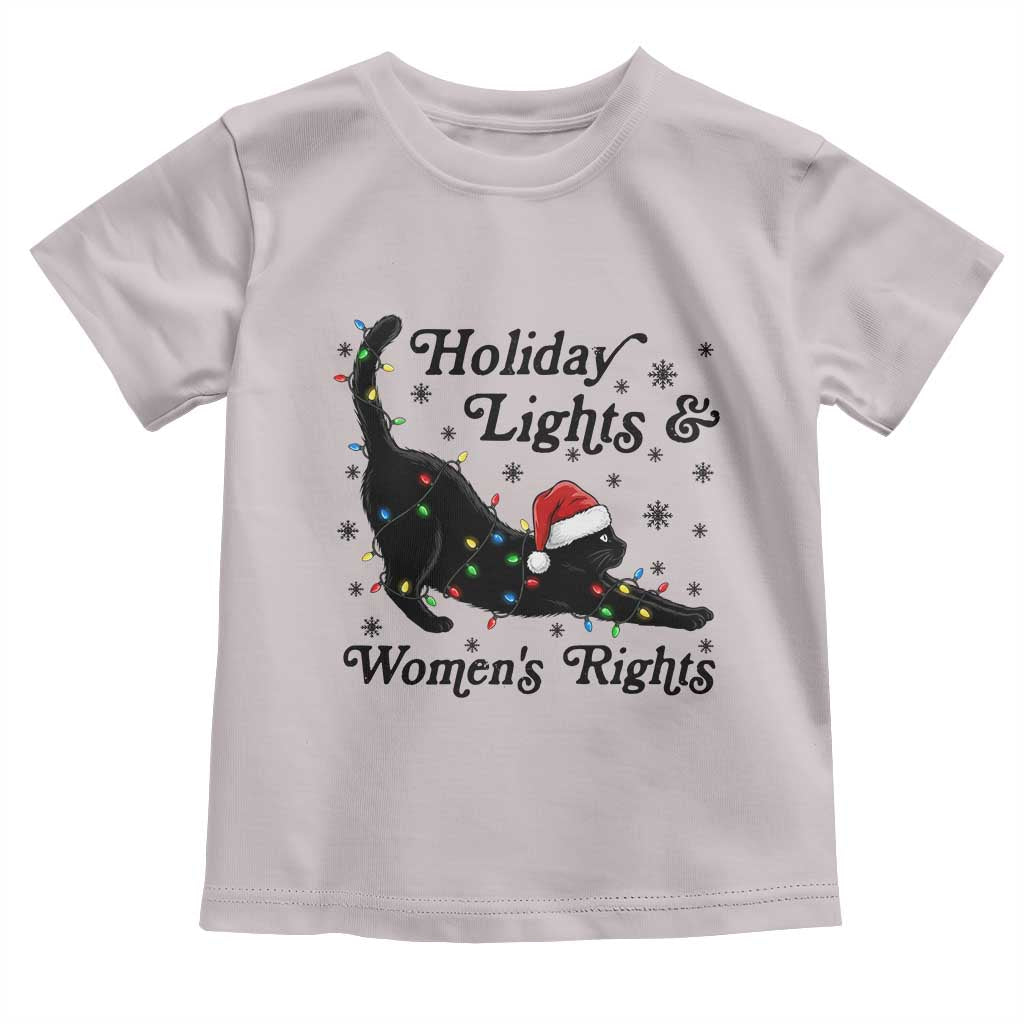 Sexy Cat Holiday Lights Womens Rights Supporter Toddler T Shirt Christmas Feminist Gift - Wonder Print Shop