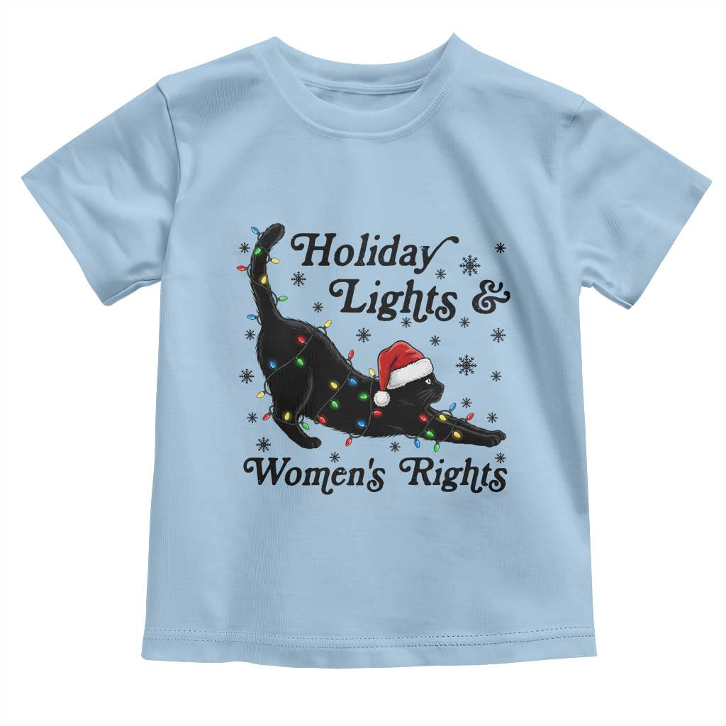 Sexy Cat Holiday Lights Womens Rights Supporter Toddler T Shirt Christmas Feminist Gift - Wonder Print Shop