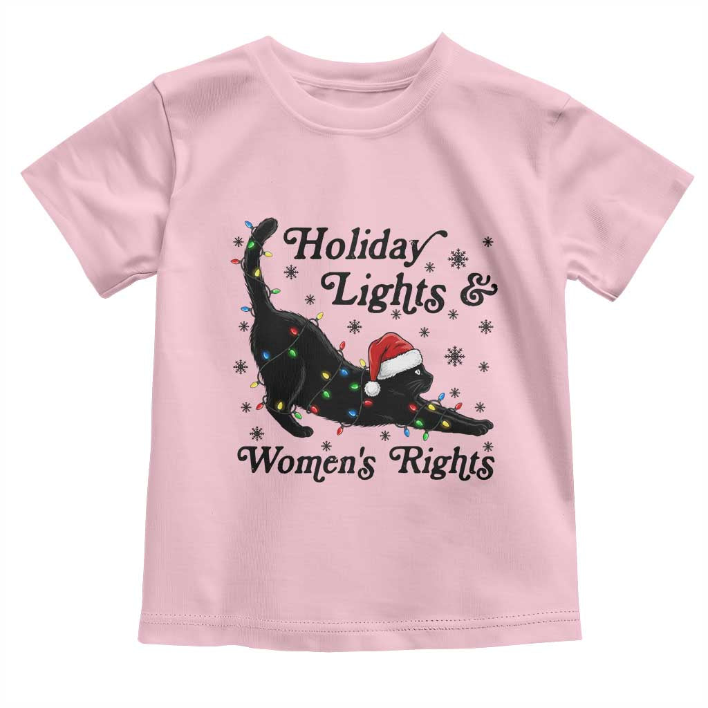 Sexy Cat Holiday Lights Womens Rights Supporter Toddler T Shirt Christmas Feminist Gift - Wonder Print Shop