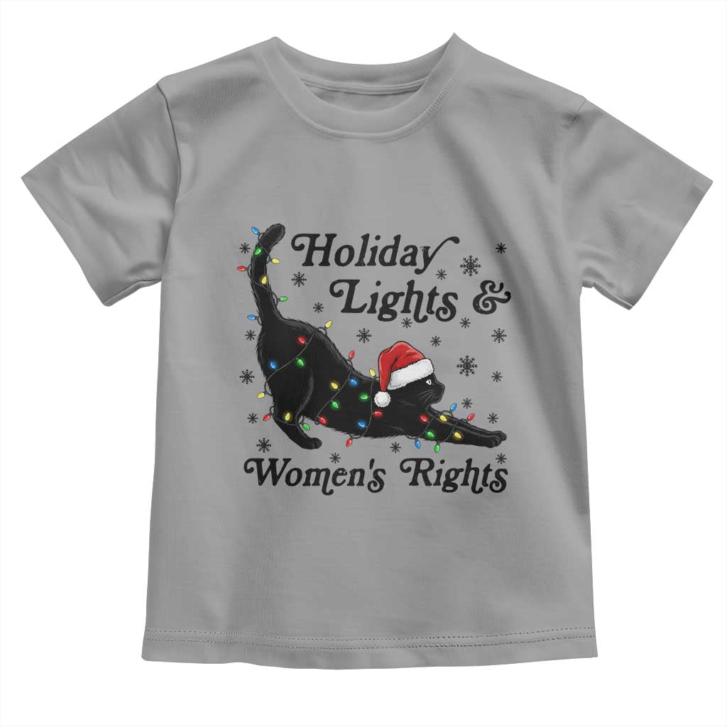 Sexy Cat Holiday Lights Womens Rights Supporter Toddler T Shirt Christmas Feminist Gift - Wonder Print Shop