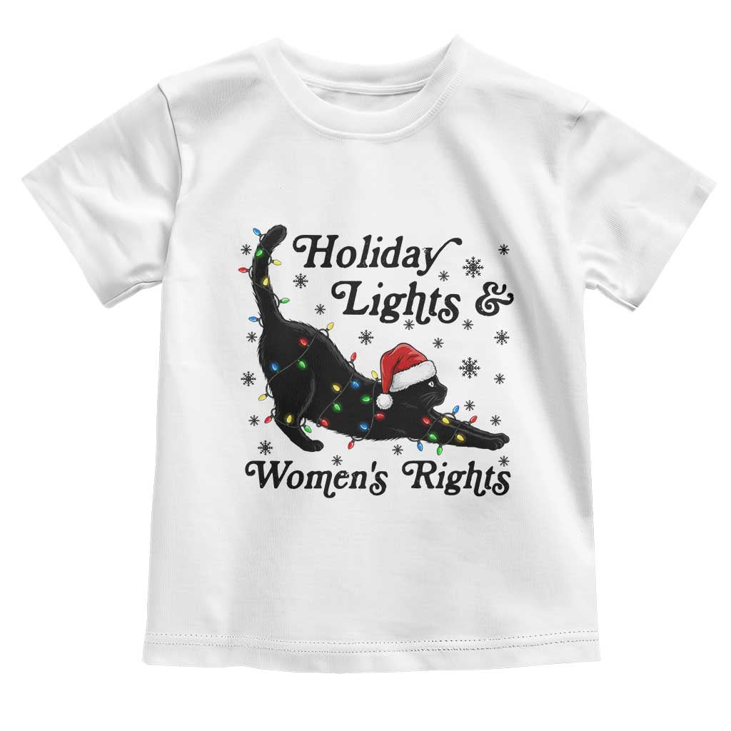 Sexy Cat Holiday Lights Womens Rights Supporter Toddler T Shirt Christmas Feminist Gift - Wonder Print Shop
