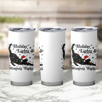 Sexy Cat Holiday Lights Womens Rights Supporter Tumbler Cup Christmas Feminist Gift - Wonder Print Shop
