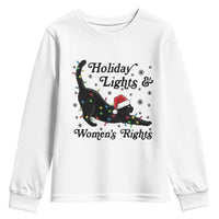 Sexy Cat Holiday Lights Womens Rights Supporter Youth Sweatshirt Christmas Feminist Gift - Wonder Print Shop