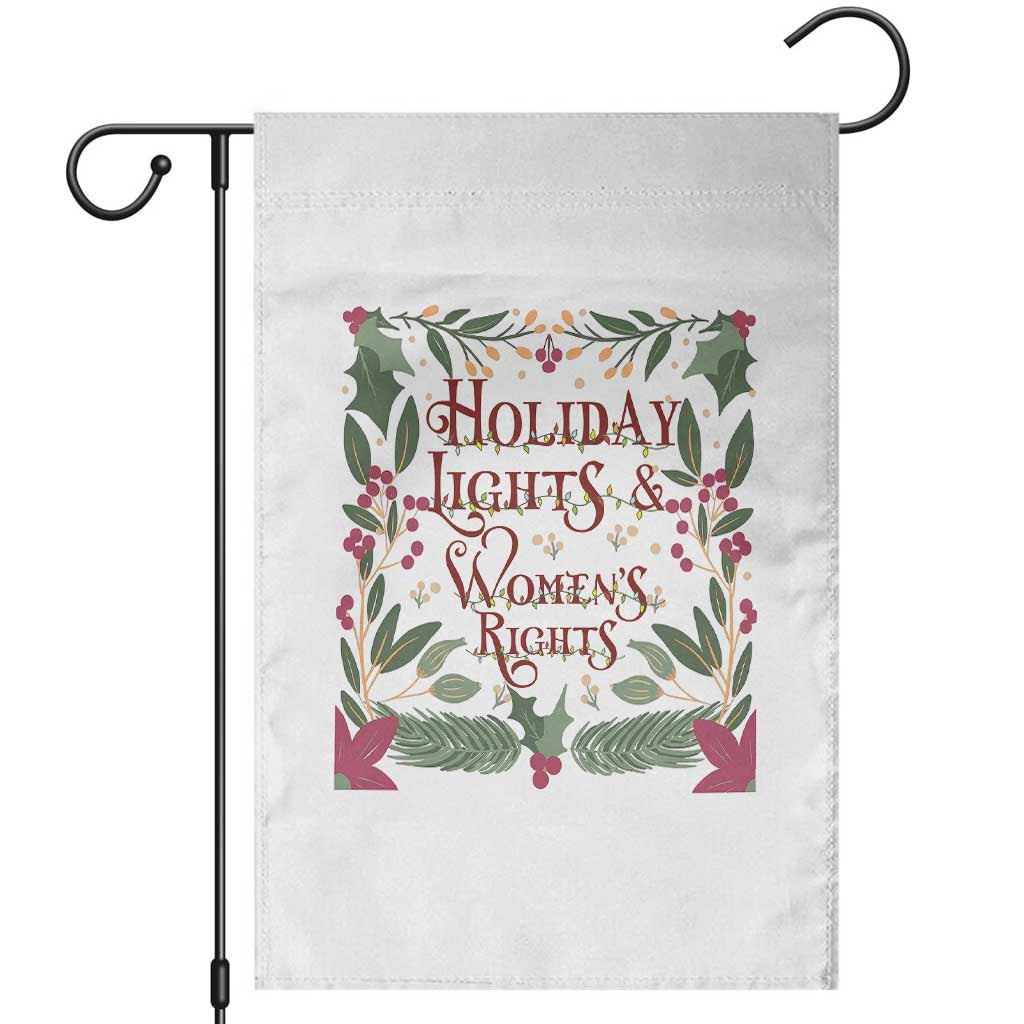 Holiday Lights Womens Rights Supporter Garden Flag Feminist Activist Christmas Gift - Wonder Print Shop
