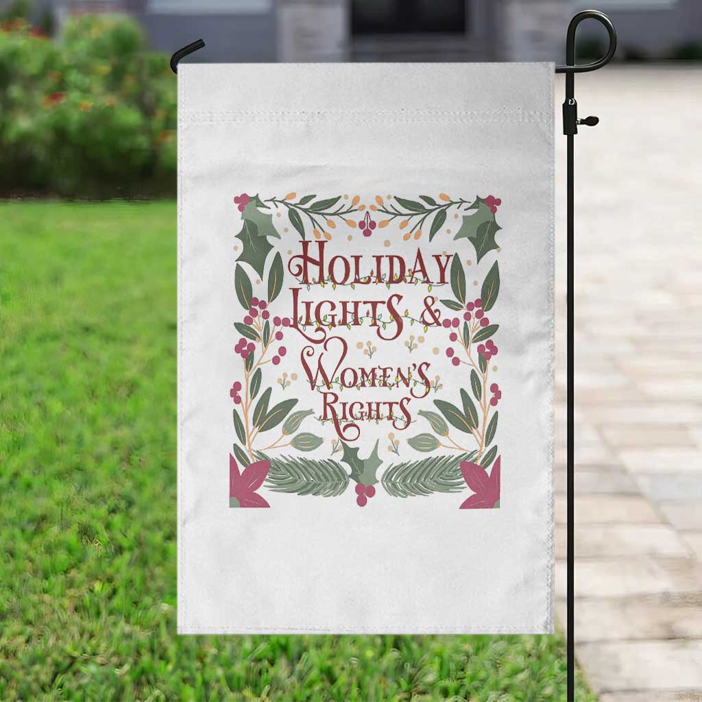 Holiday Lights Womens Rights Supporter Garden Flag Feminist Activist Christmas Gift - Wonder Print Shop