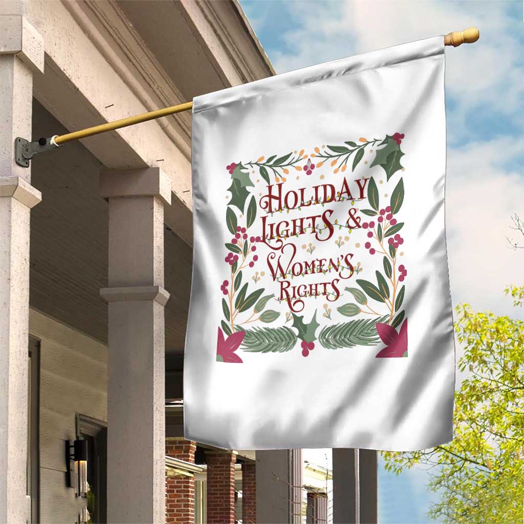 Holiday Lights Womens Rights Supporter Garden Flag Feminist Activist Christmas Gift - Wonder Print Shop