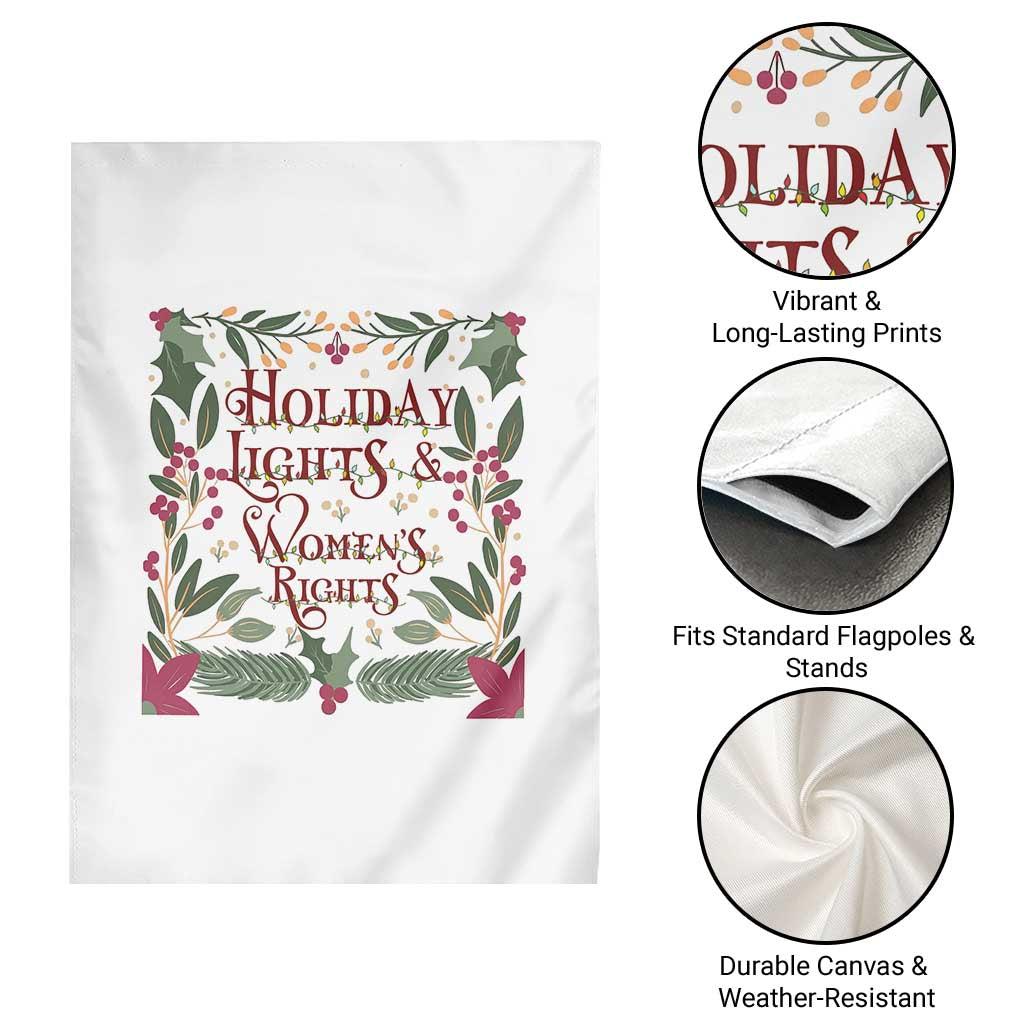 Holiday Lights Womens Rights Supporter Garden Flag Feminist Activist Christmas Gift - Wonder Print Shop