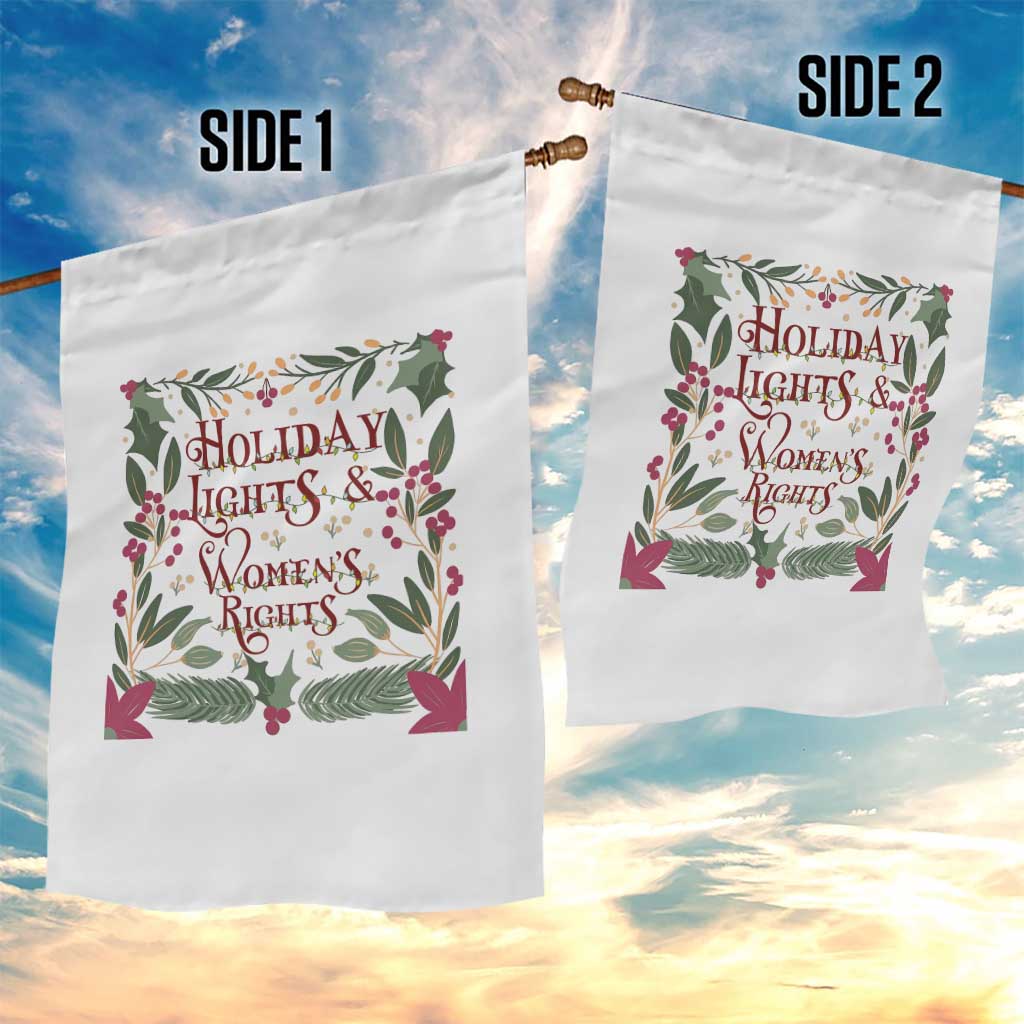 Holiday Lights Womens Rights Supporter Garden Flag Feminist Activist Christmas Gift - Wonder Print Shop