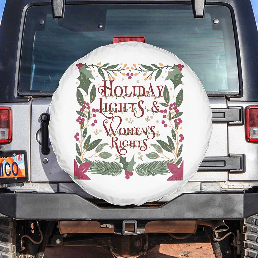 Holiday Lights Womens Rights Supporter Spare Tire Cover Feminist Activist Christmas Gift - Wonder Print Shop