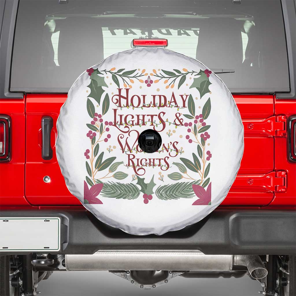 Holiday Lights Womens Rights Supporter Spare Tire Cover Feminist Activist Christmas Gift - Wonder Print Shop