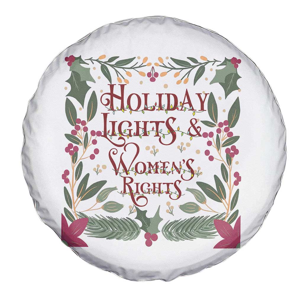 Holiday Lights Womens Rights Supporter Spare Tire Cover Feminist Activist Christmas Gift - Wonder Print Shop