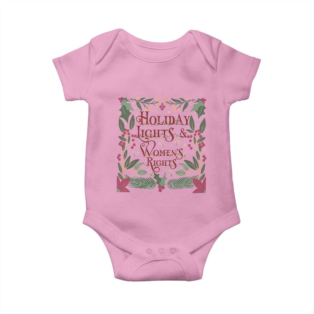 Holiday Lights Womens Rights Supporter Baby Onesie Feminist Activist Christmas Gift - Wonder Print Shop