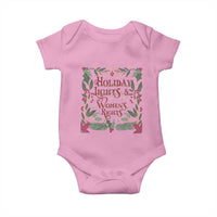 Holiday Lights Womens Rights Supporter Baby Onesie Feminist Activist Christmas Gift - Wonder Print Shop