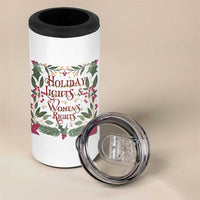 Holiday Lights Womens Rights Supporter 4 in 1 Can Cooler Tumbler Feminist Activist Christmas Gift - Wonder Print Shop