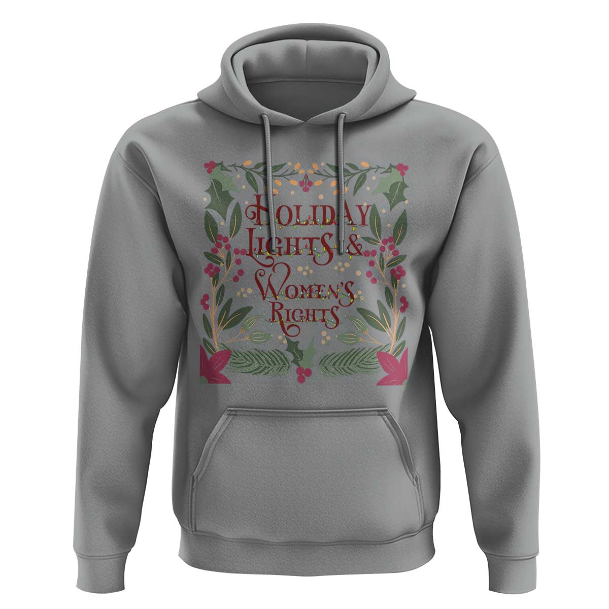 Holiday Lights Womens Rights Supporter Hoodie Feminist Activist Christmas Gift - Wonder Print Shop