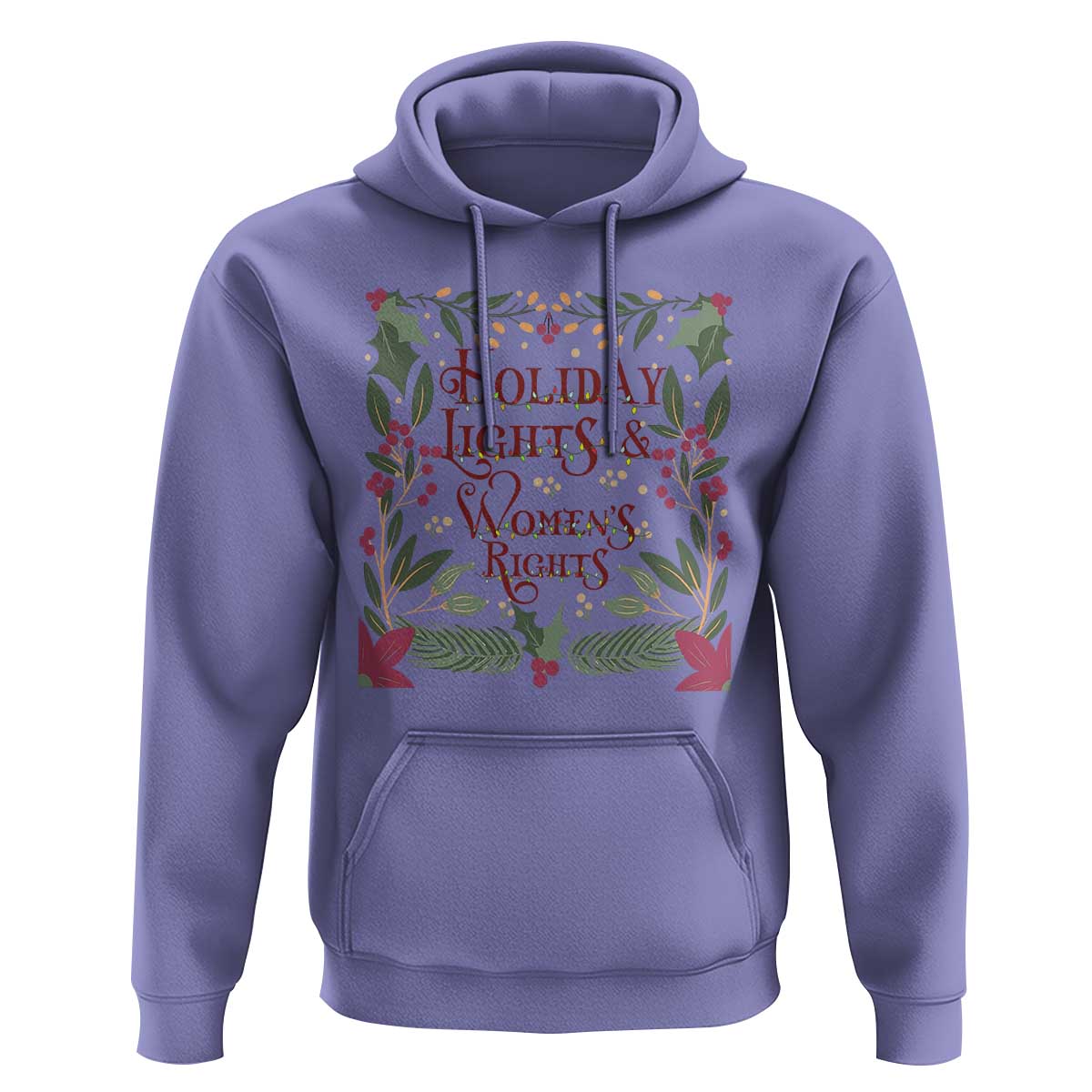 Holiday Lights Womens Rights Supporter Hoodie Feminist Activist Christmas Gift - Wonder Print Shop